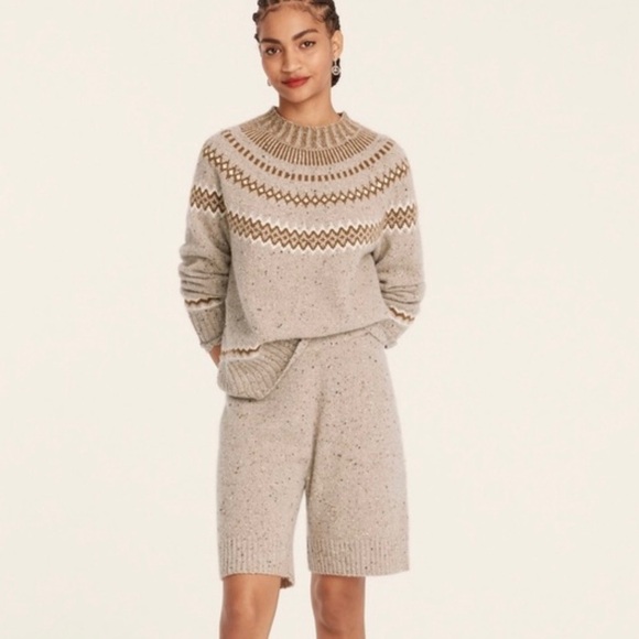 J. Crew cashmere donegal relaxed sweater shorts - Picture 1 of 9